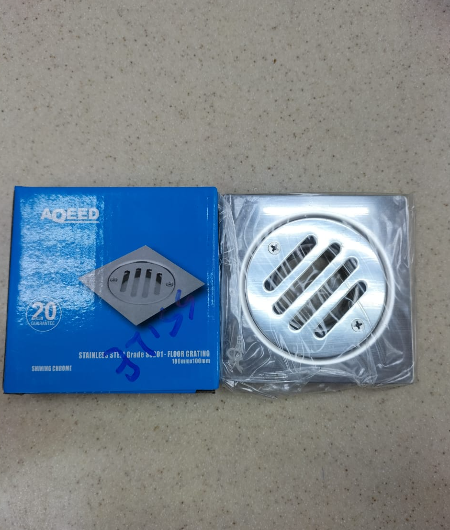 FLOOR GRATING STAINLESS STEEL - [Size: 100MM X 100MM] - [Model: SS201] - [Color: CHROME]