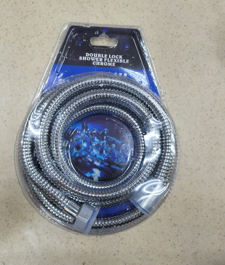 SHOWER FLEXIBLE HOSE - [Size: 200 CM] - [Color: CHROME]